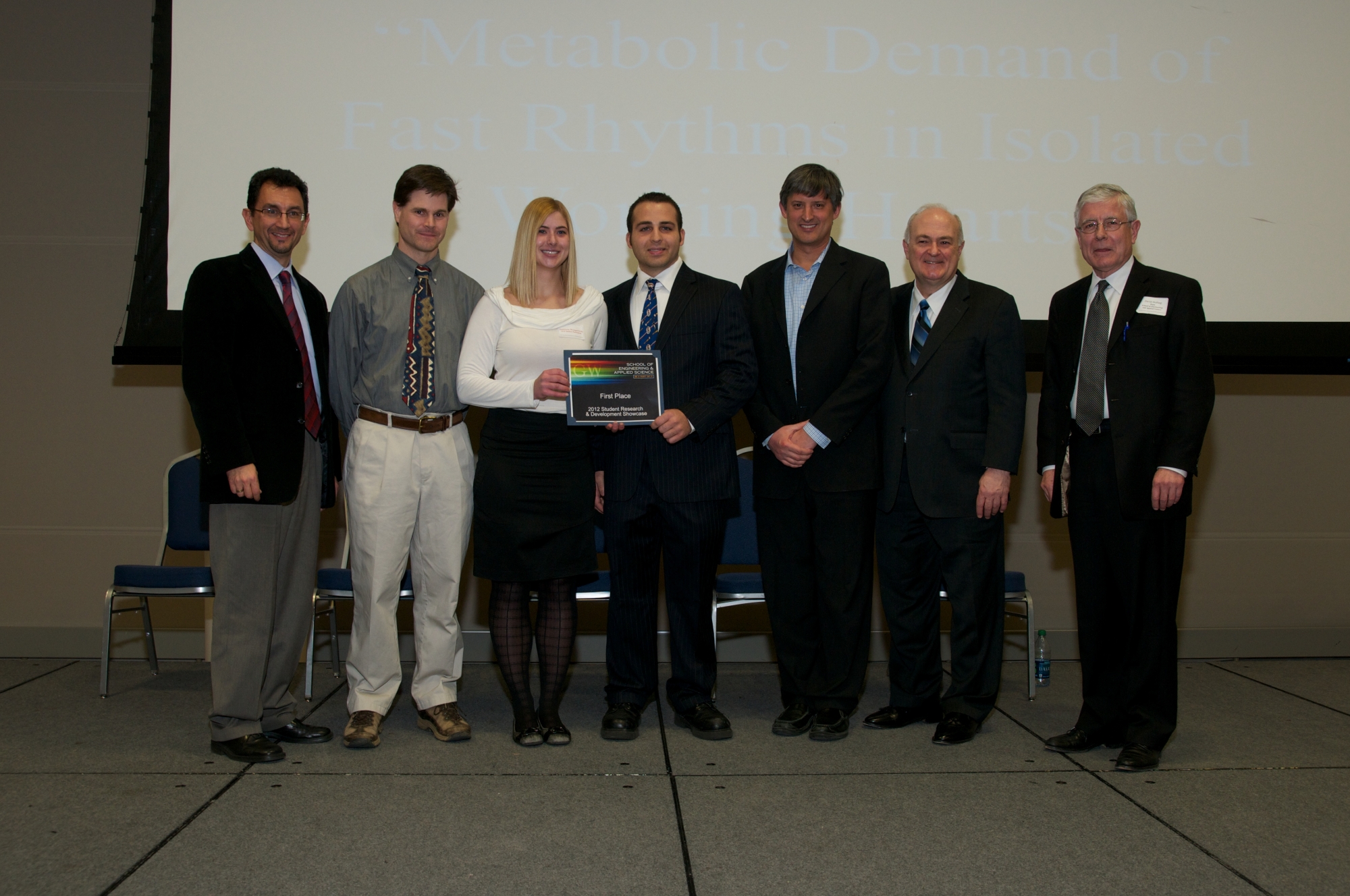 1st place theoretical winners with professors